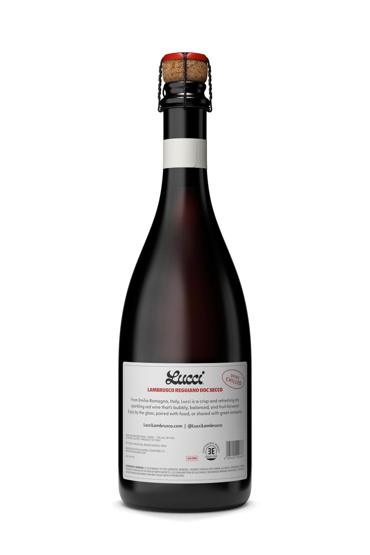 Lucci Lambrusco Reggiano DOC Dry Sparkling Wine Secco