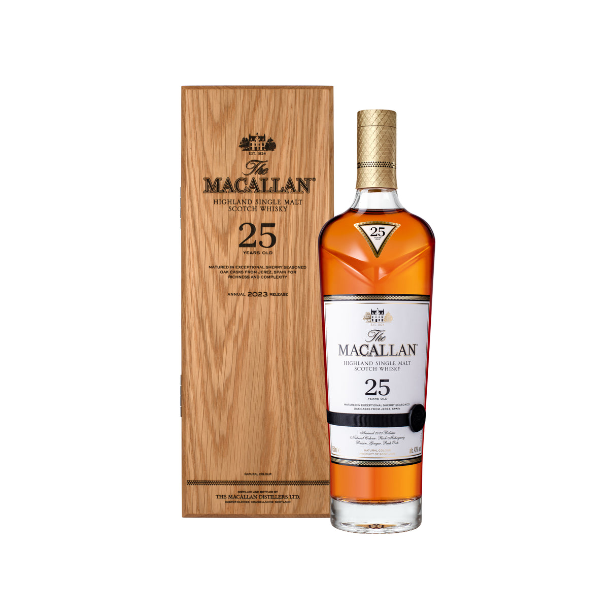 The Macallan 25 Year Old 2023 Release Single Malt Scotch Whiskey