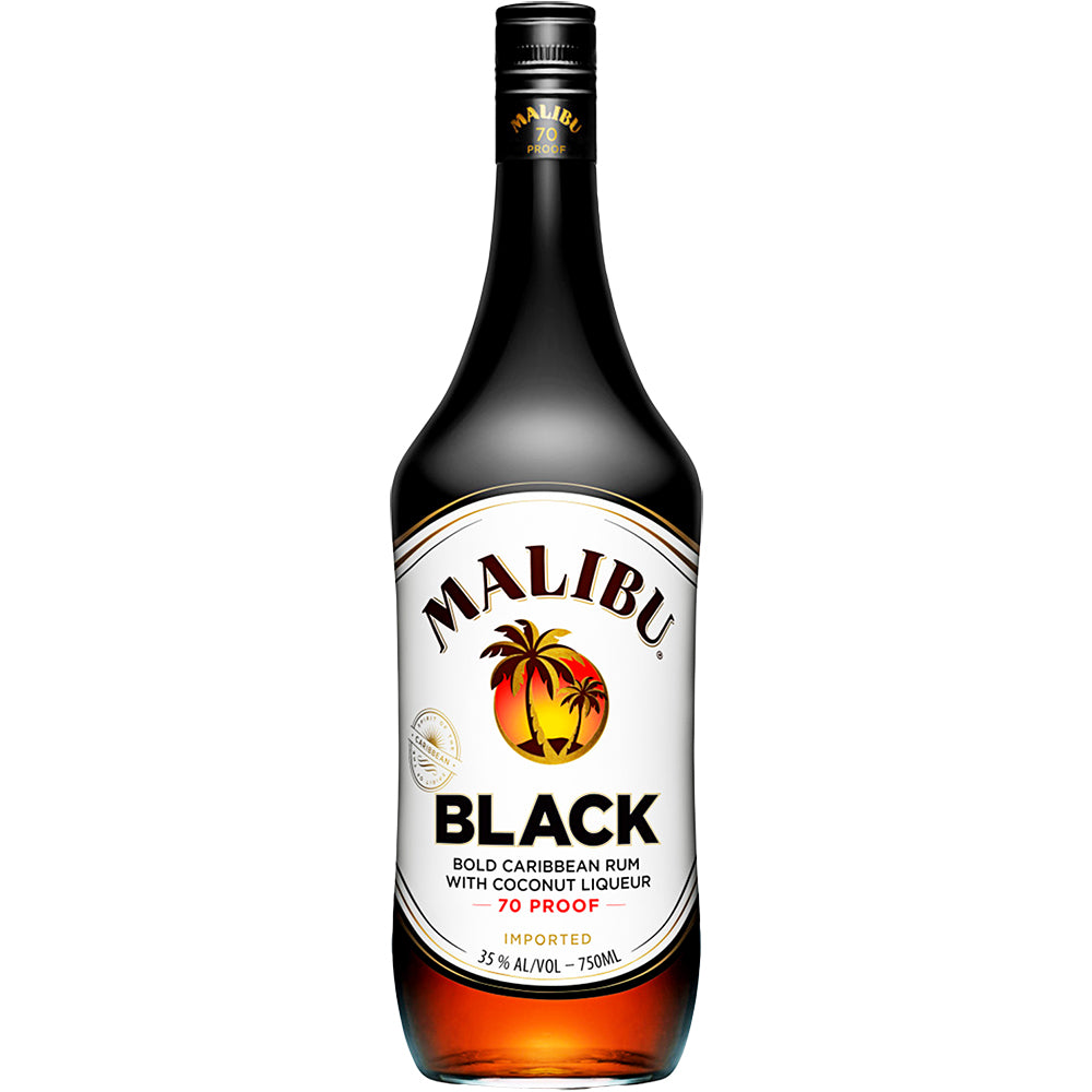 Malibu Coconut Flavored Rum Black