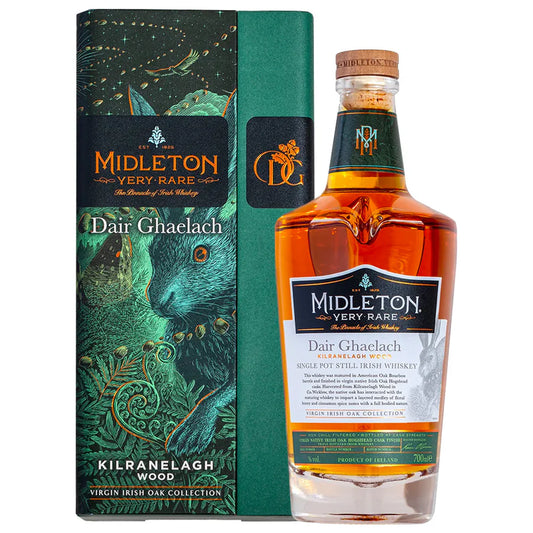 Midleton Single Pot Still Irish Whiskey Very Rare Dair Ghaelach Kilranelagh Wood