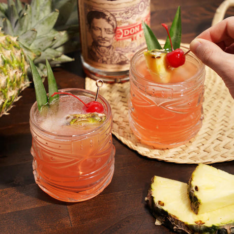 Pacific Crystal Tiki DOF Tumblers, Set of 2-3