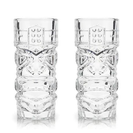 Pacific Crystal Tiki Glasses, Set of 2-1