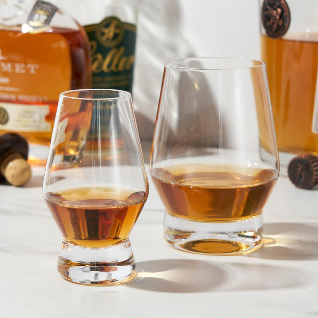 Raye Heavy Base Crystal Whiskey Tasting Glasses, Set of 2-3