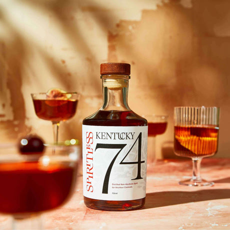 SPIRITLESS Kentucky 74 Distilled Non-Alcoholic Bourbon Whiskey - Bourbon-Style Spirit-1