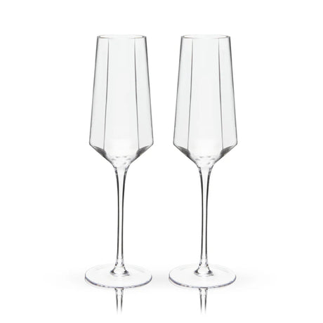 Seneca Crystal Stemmed Champagne Flutes, Set of 2-1