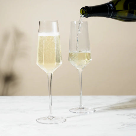Seneca Crystal Stemmed Champagne Flutes, Set of 2-4