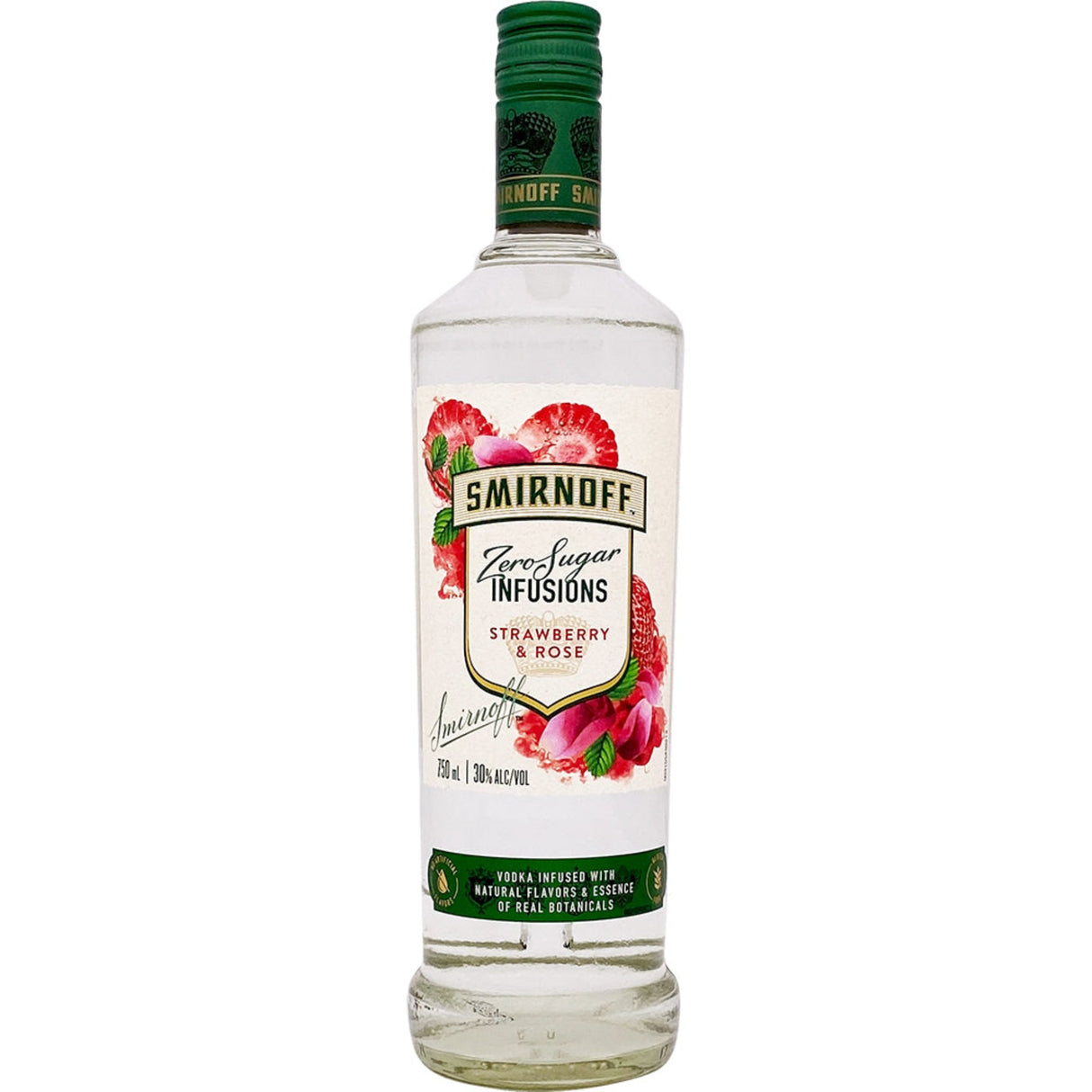 Smirnoff Strawberry & Rose Flavored Vodka Zero Sugar Infusions