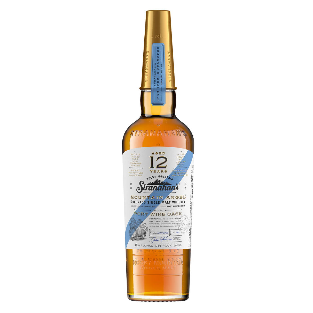 Stranahan's  Rocky Mountain Angel Colorado 12 Year Single Malt Scotch Whiskey Port Wine Cask
