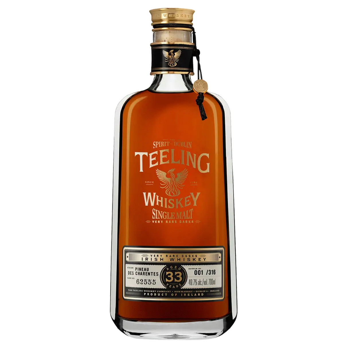 Teeling Single Malt Irish Whiskey Very Rare Casks Pineau Des Charentes 33 Year