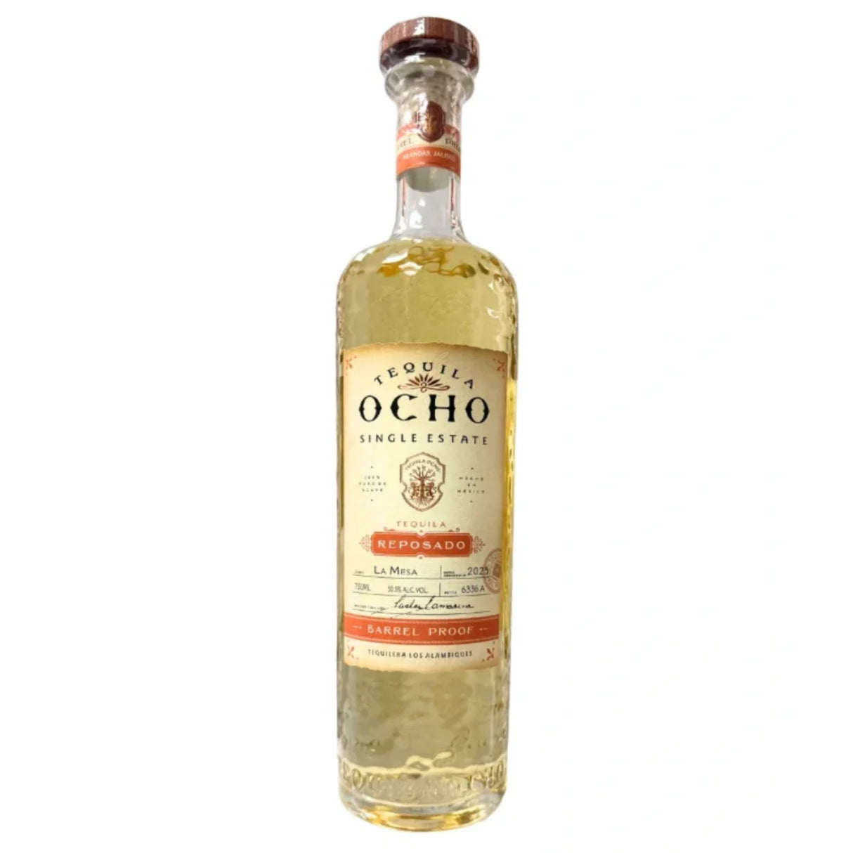 Tequila Ocho Reposado Barrel Proof La Mesa Estate 2025