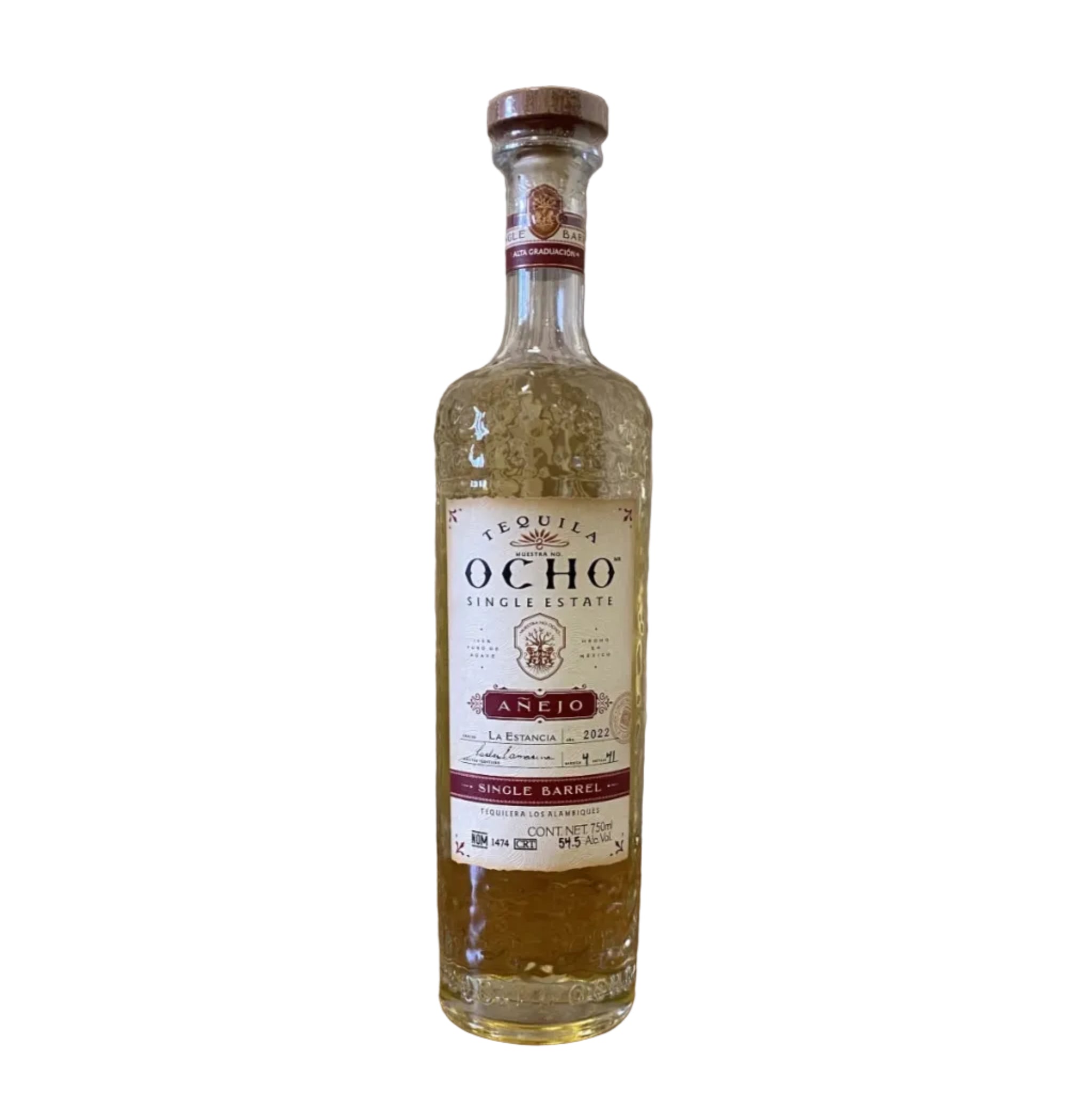 Tequila Ocho El Zapotito Single Barrel Añejo | Liquor Geeks