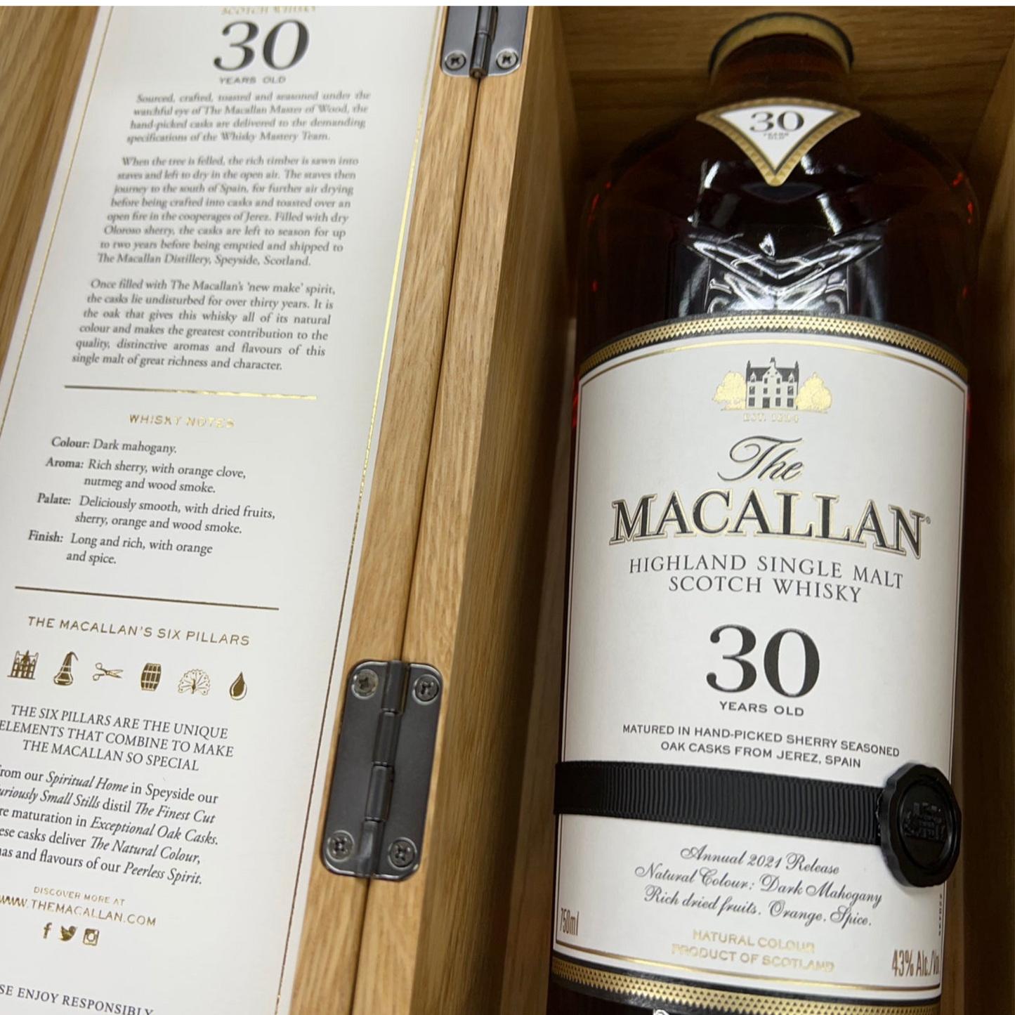 The Macallan 30 Year Old Sherry Oak Scotch Whiskey
