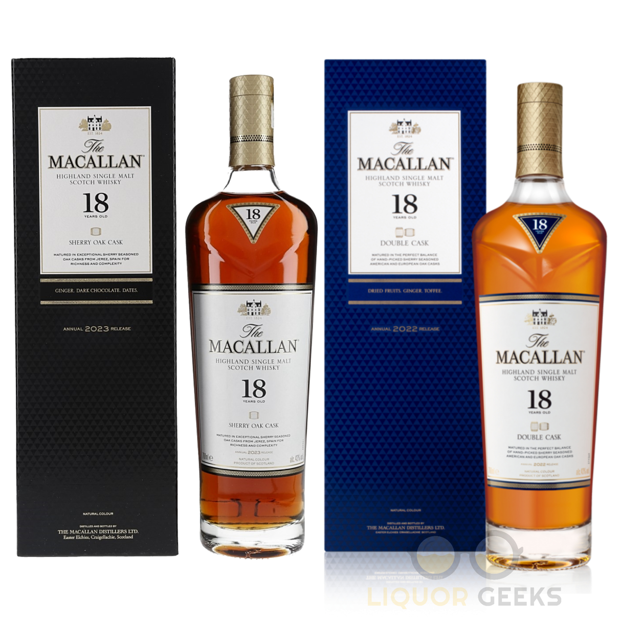 The Macallan 18 Year Sherry & Double Cask Bundle