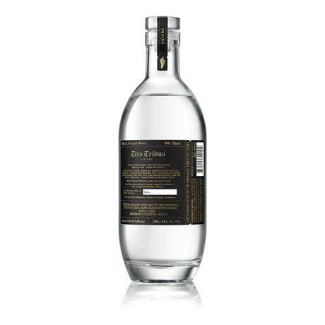 Tres Tribus Mezcal Cuishe back label