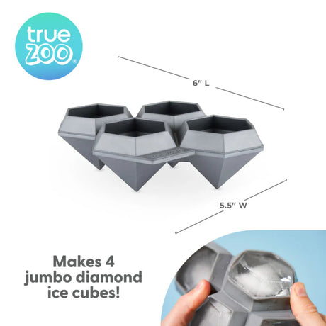 TrueZoo Iced Out Jumbo Diamond Silicone Ice Cube Tray-6