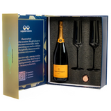 Veuve Clicquot Brut Champagne Gift Set with Glasses & Stopper – Exclusive Liquor Geeks Edition