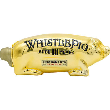 WhistlePig Limited Edition 10 Years Aged Piggybank Rye Gold Edition Whiskey