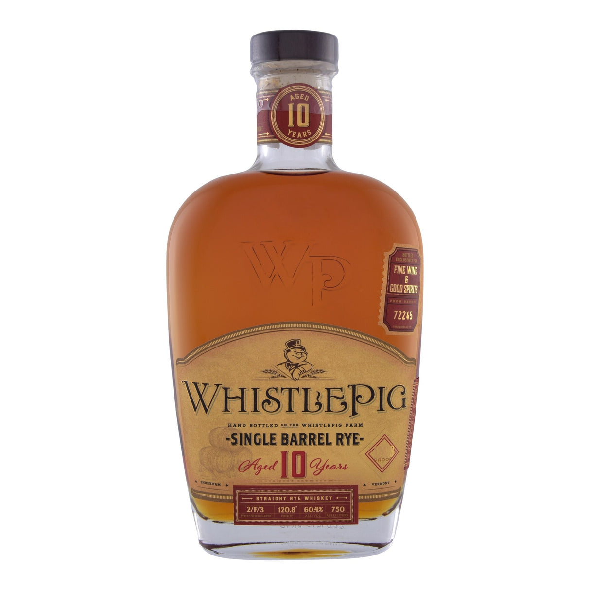 Whistlepig Straight Rye Whiskey Single Barrel 10 Year