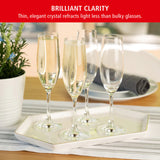 Wine Lovers Champagne Flute Glass, Set of 4-5
