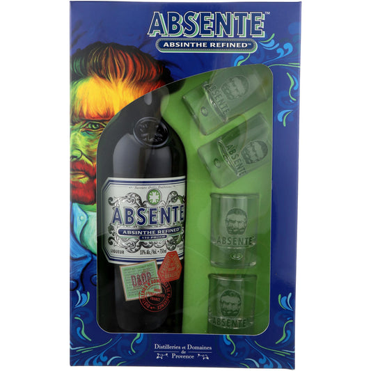 Absente Absinthe W/ 4 Shot Glasses - Liquor Geeks