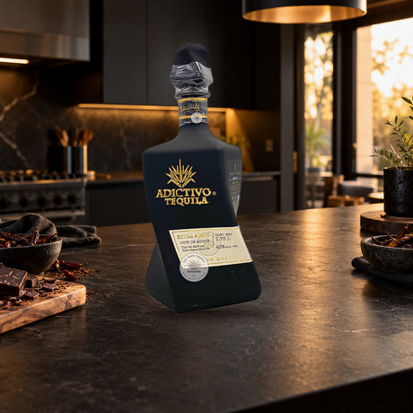 Adictivo Tequila Black Edition Extra Anejo 1.75 Liter black kitchen island - Liquor Geeks