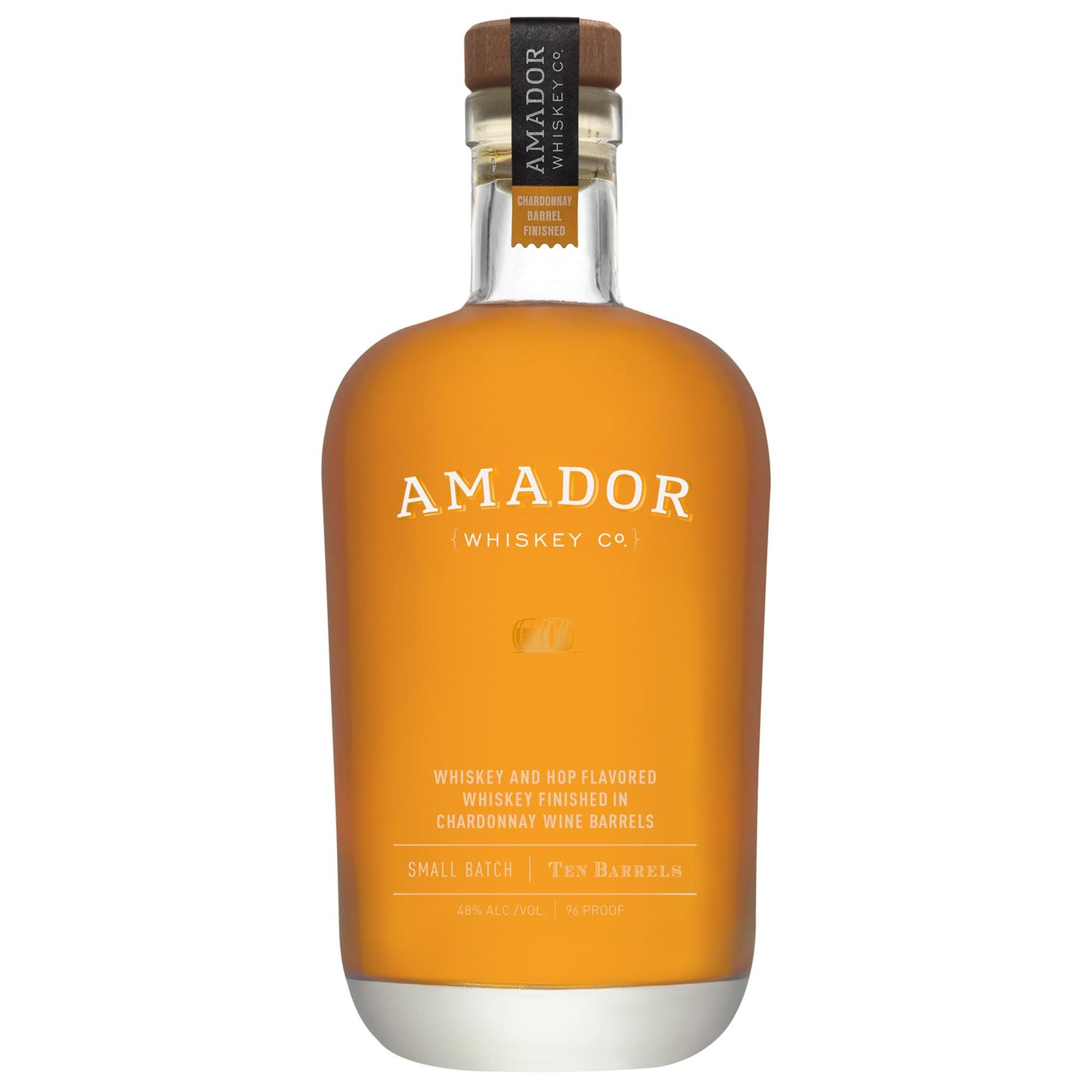 Amador Whiskey Co. Straight Hop Flavored Whiskey Ten Barrels California Small Batch 96 - Liquor Geeks