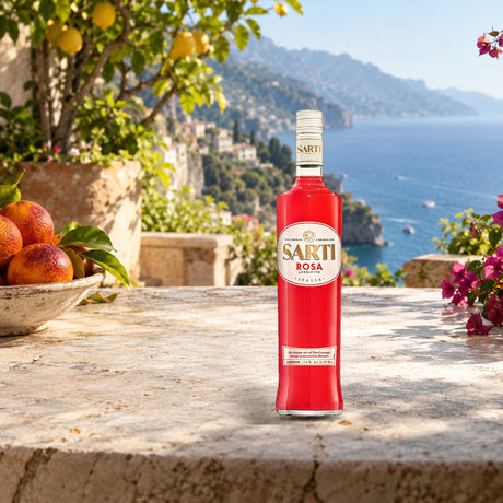 Sarti Rosa Aperitivo 700mL amalfi terrace table - Liquor Geeks