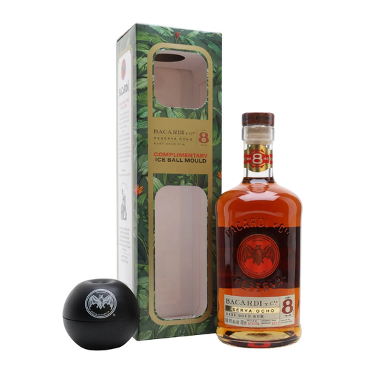 Bacardi Aged Rum Rare Gold Reserva Ocho 8 Yr W/ Gift Box - Liquor Geeks