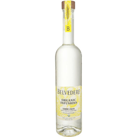 Belvedere Organic Infusions Lemon & Basil Flavored Vodka - Liquor Geeks