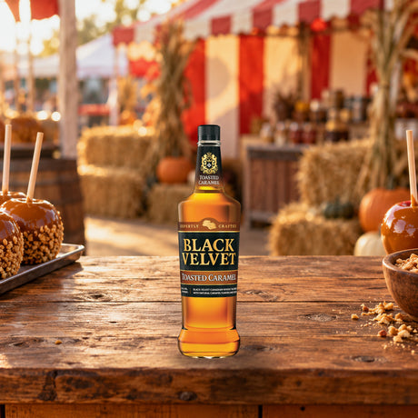 Black Velvet Toasted Caramel Flavored Whiskey caramel apple stand - Liquor Geeks