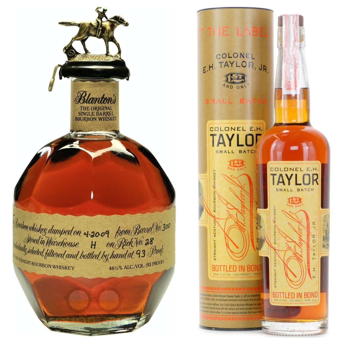 Blanton's Single Barrel & Colonel E.H. Taylor Small Batch Pair