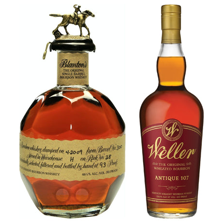 Blanton's Single Barrel & W.L. Weller Antique 107 Pair