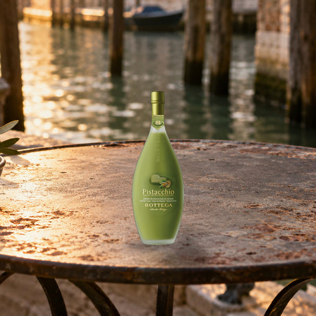 Bottega Pistachio Crème Liqueur venice aperitivo terrace - Liquor Geeks