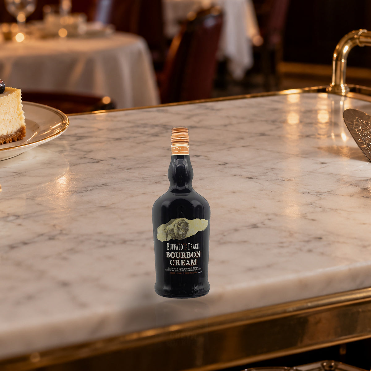 Buffalo Trace Distillery Bourbon Cream Liqueur dessert trolley - Liquor Geeks