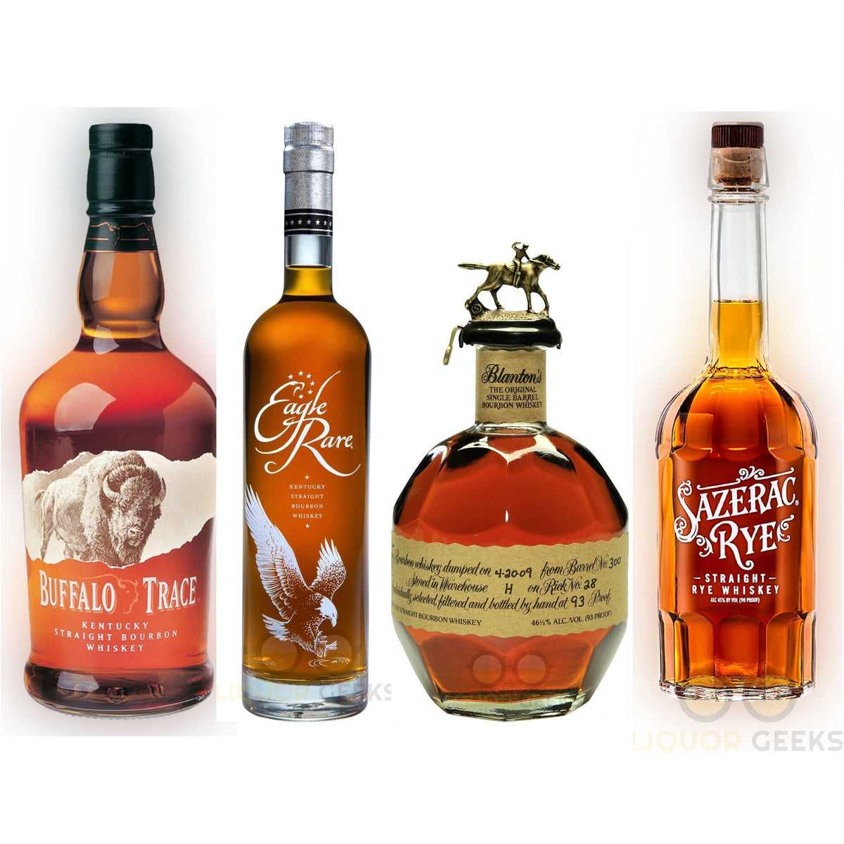 Buffalo Trace Family Set — Buffalo Trace, Eagle Rare 10, Blanton's & Sazerac Rye