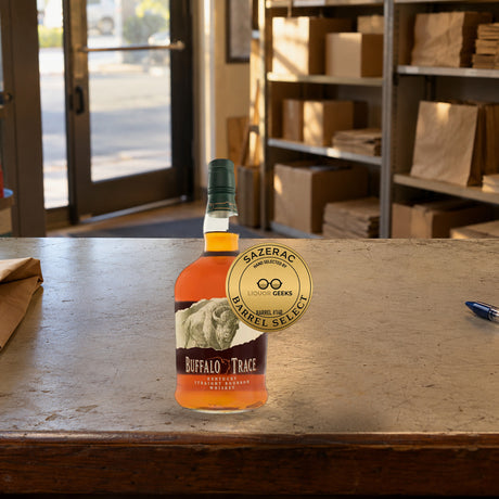 Buffalo Trace – Liquor Geeks Barrel Select #140 – Store Pick – 1L liquor store counter - Liquor Geeks