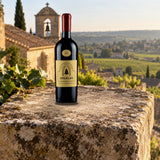 Chateau Angelus Hommage A Elisabeth Bouchet Saint Emilion Grand Cru 2018 With Wood Box chapel stone ledge - Liquor Geeks