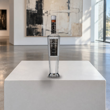 Cierto Tequila Blanco Private Collection gallery plinth - Liquor Geeks