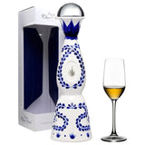 Clase Azul Reposado & Riedel Tequila Glasses — Bottle & 2 Crystal Glasses