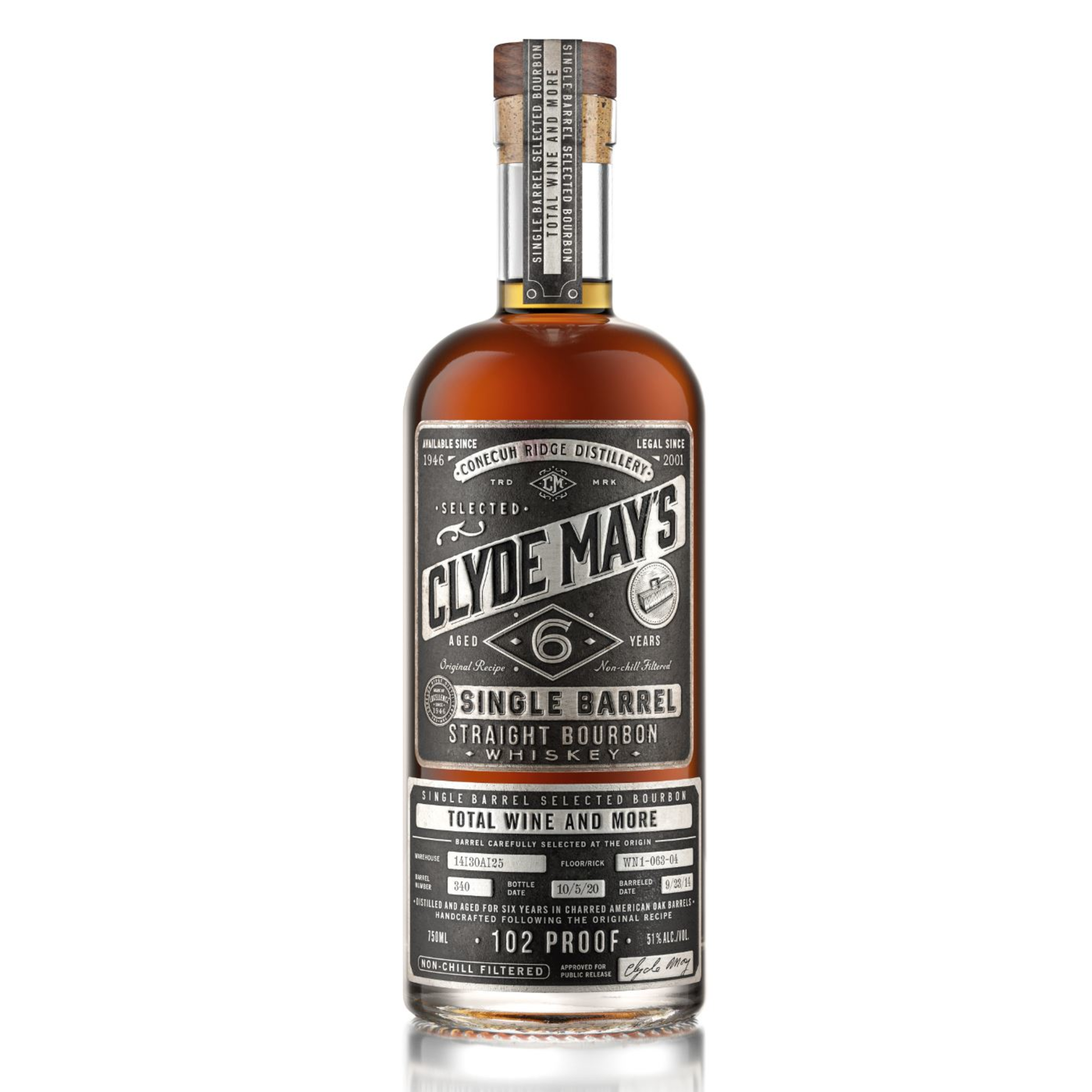Clyde Mays Single Barrel Bourbon 6yr - Liquor Geeks