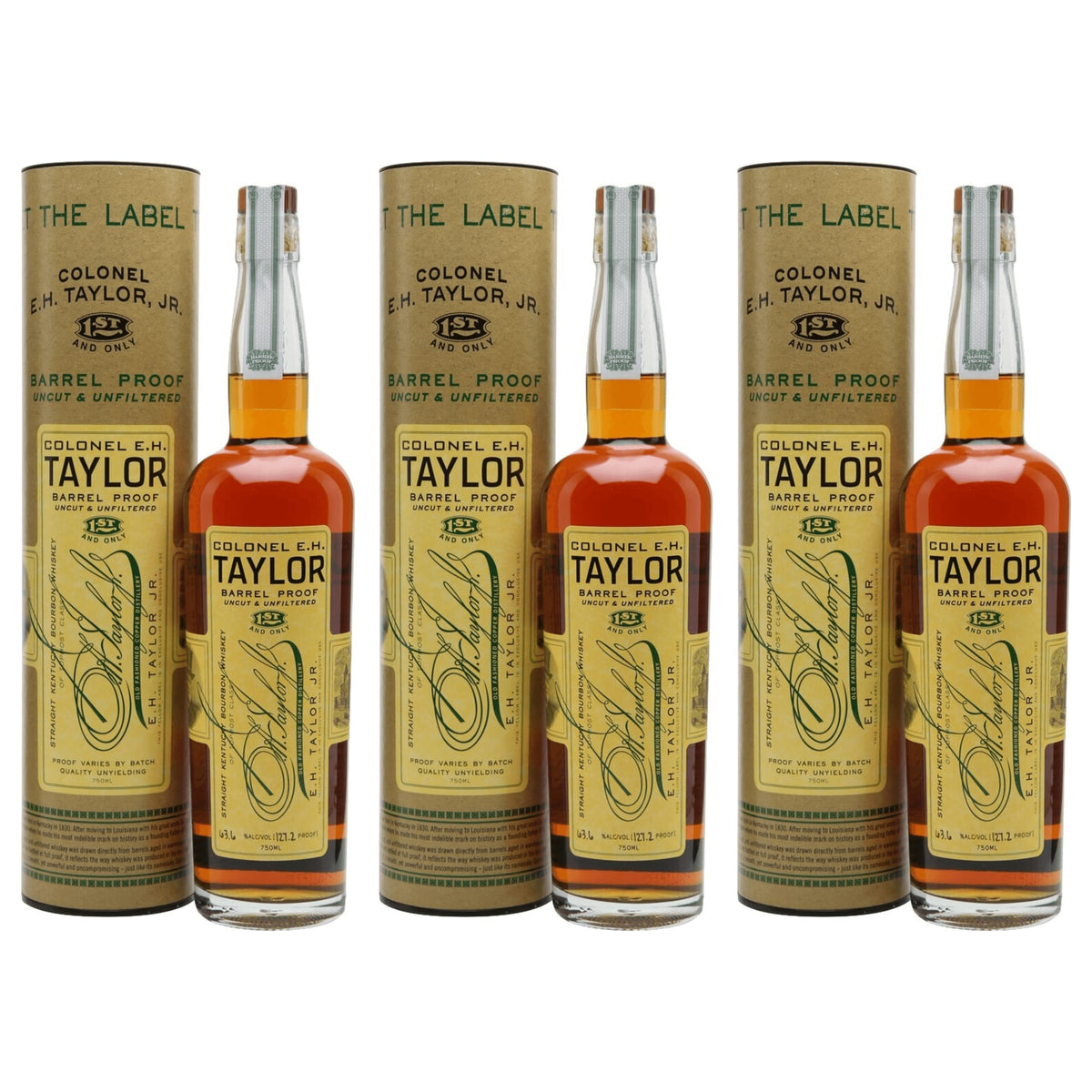 Colonel E.H Taylor Barrel Proof Uncut Whiskey 3-Pack