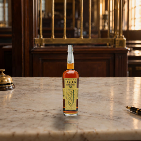 Colonel E.H Taylor Barrel Proof Uncut Whiskey old bank counter - Liquor Geeks