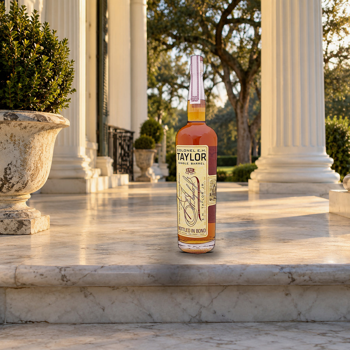 Colonel E.H. Taylor Single Barrel Bourbon Whiskey mansion portico step - Liquor Geeks