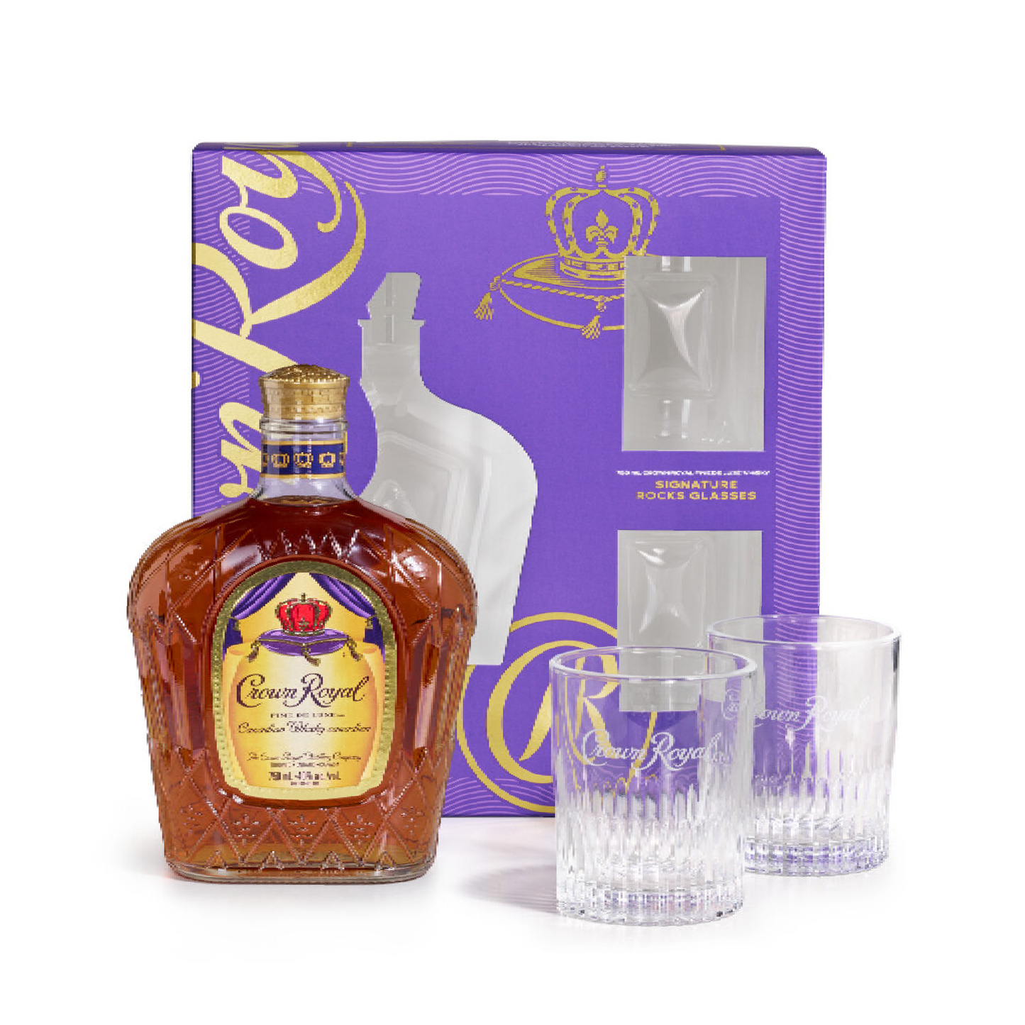Crown Royal Canadian Whisky Fine De Luxe W/ Holiday Glasses - Liquor Geeks