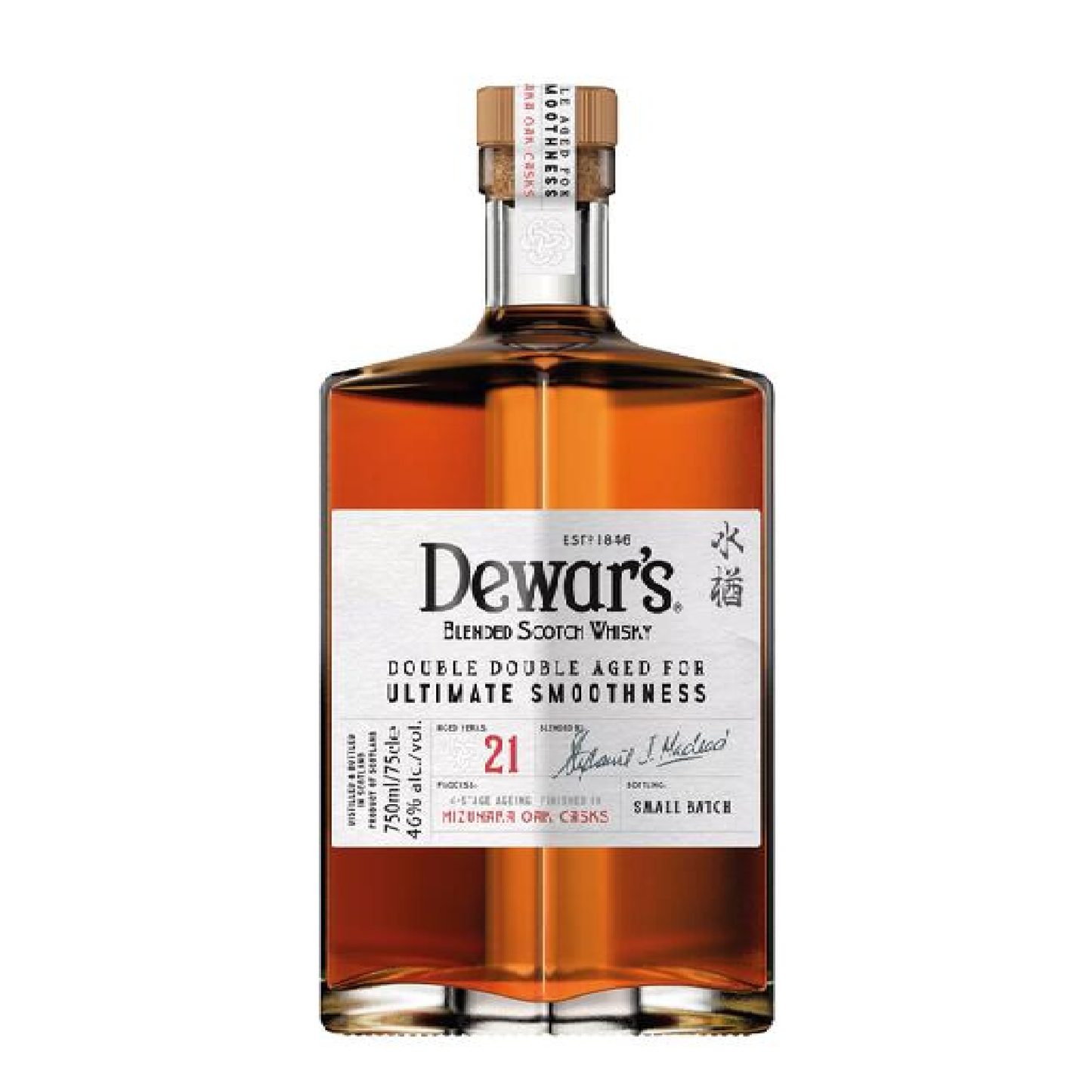 Dewar's Blended Scotch Double Double Aged Mizunara Oak 21 Yr - Liquor Geeks