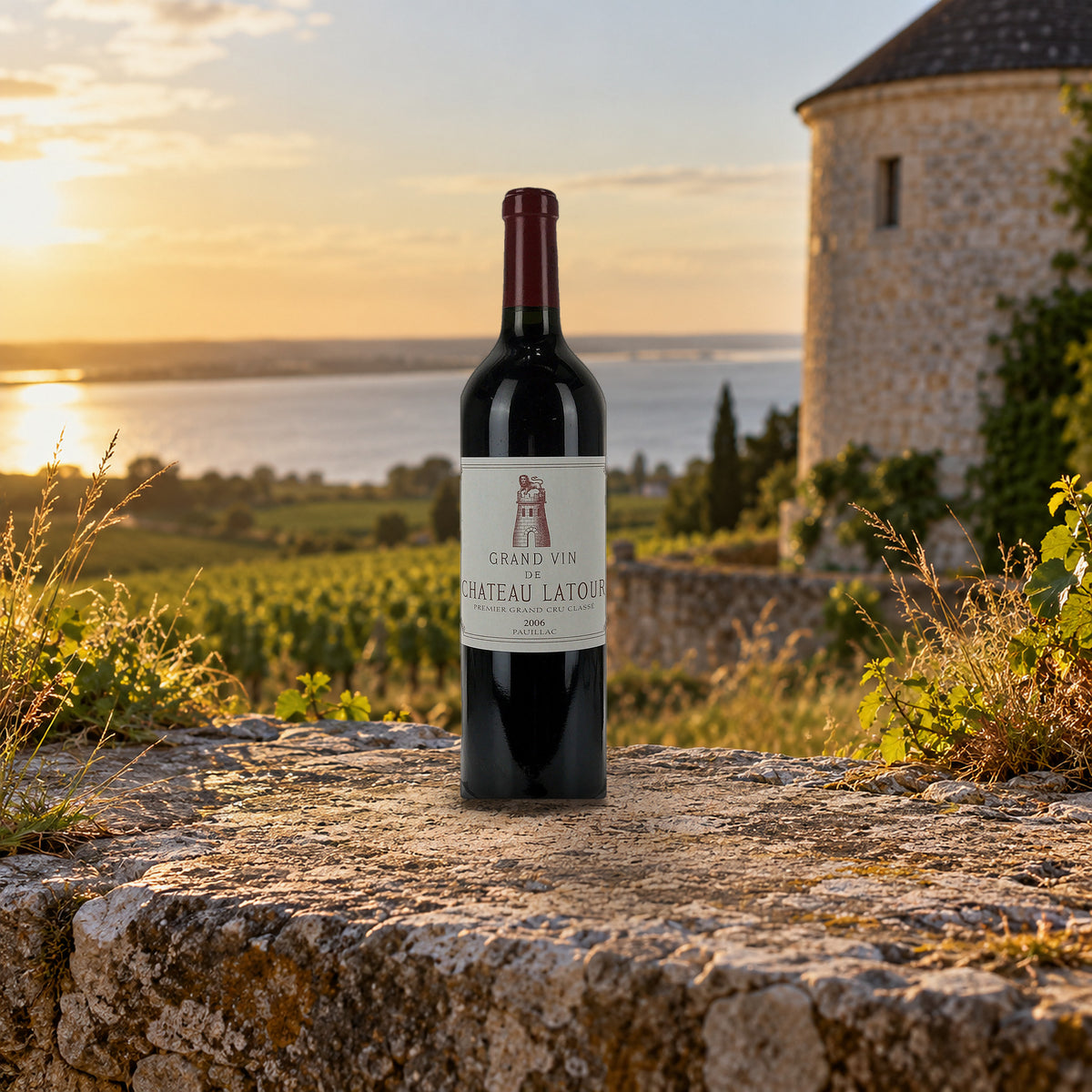 Chateau Latour Pauillac 2006 With Wood Box dovecote wall - Liquor Geeks