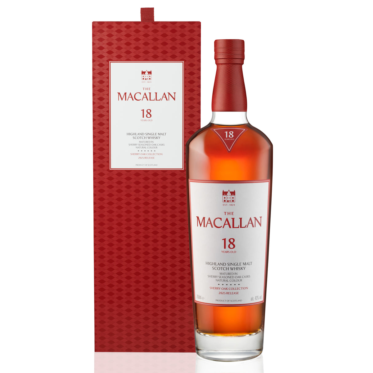 The Macallan 18 Year Old Sherry Oak Single Malt Scotch Whiskey