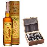E.H. Taylor Straight Rye With Gift — Wooden Box, 2 Glasses & Whiskey Stones