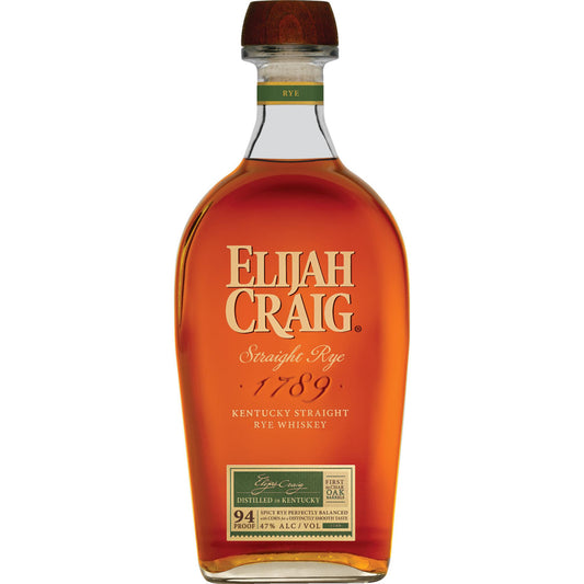 Elijah Craig Straight Rye Whiskey - Liquor Geeks
