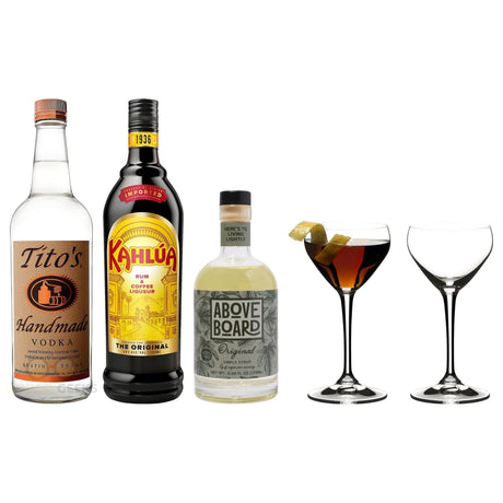 Espresso Martini Kit — Tito's, Kahlúa, Syrup & Riedel Nick & Nora Glasses